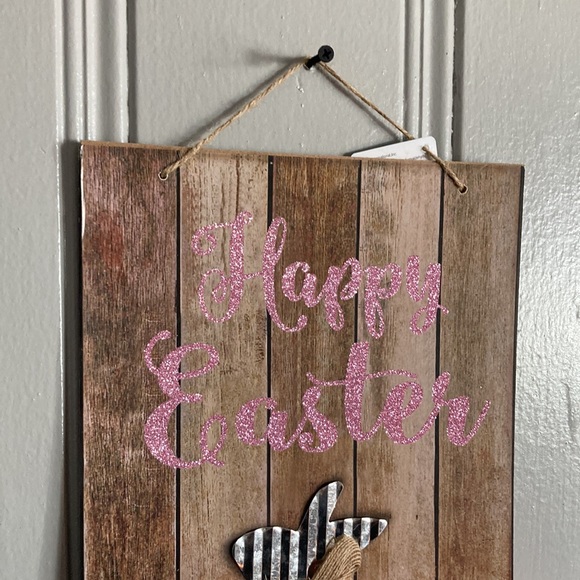 2/$20 NWT Stunning Glittered Happy Easter Die Cast Metal Bunny🐇 Decoration Sign - Picture 12 of 15